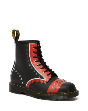 1460 Stud Black   Red   White Hero Backhand Boots