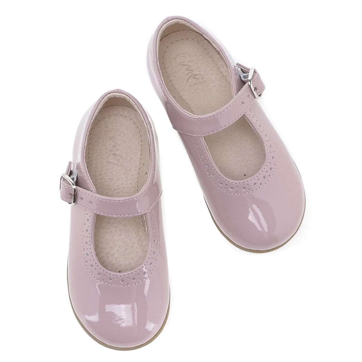 (2674-15) Emel balerina shoes - pink patent leather