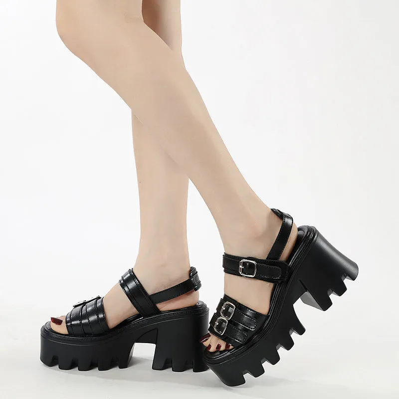 3 Strap High-heeled Sandal