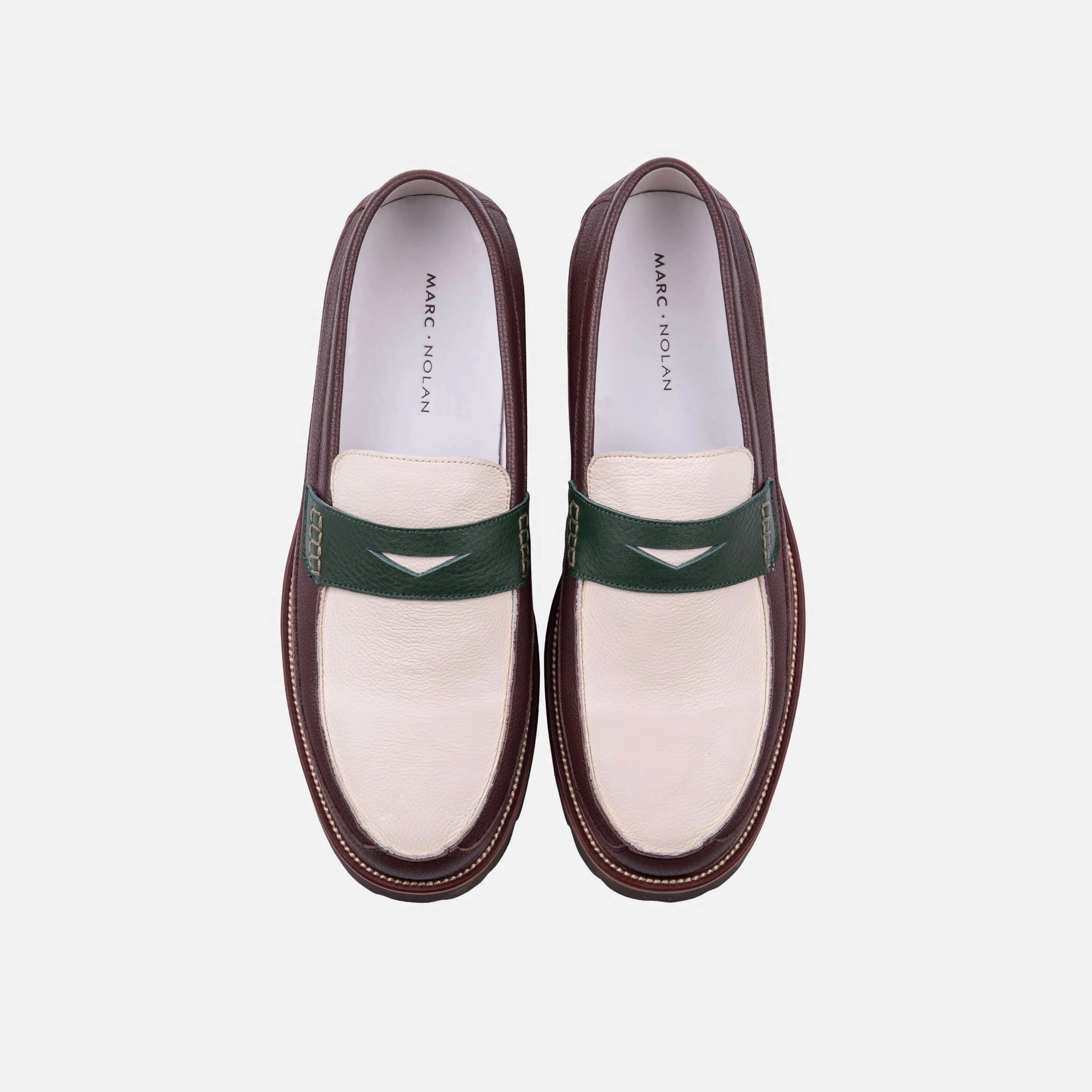 Adler Chocolate Leather Penny Loafers