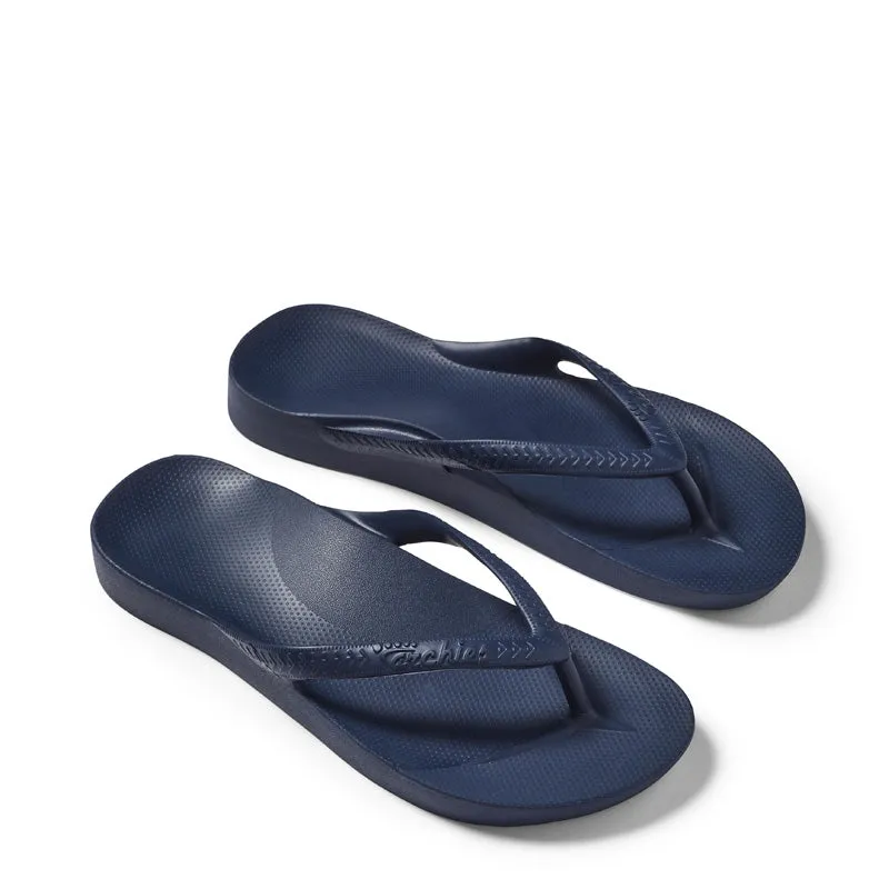 ARCH SUPPORT THONGS - NAVY