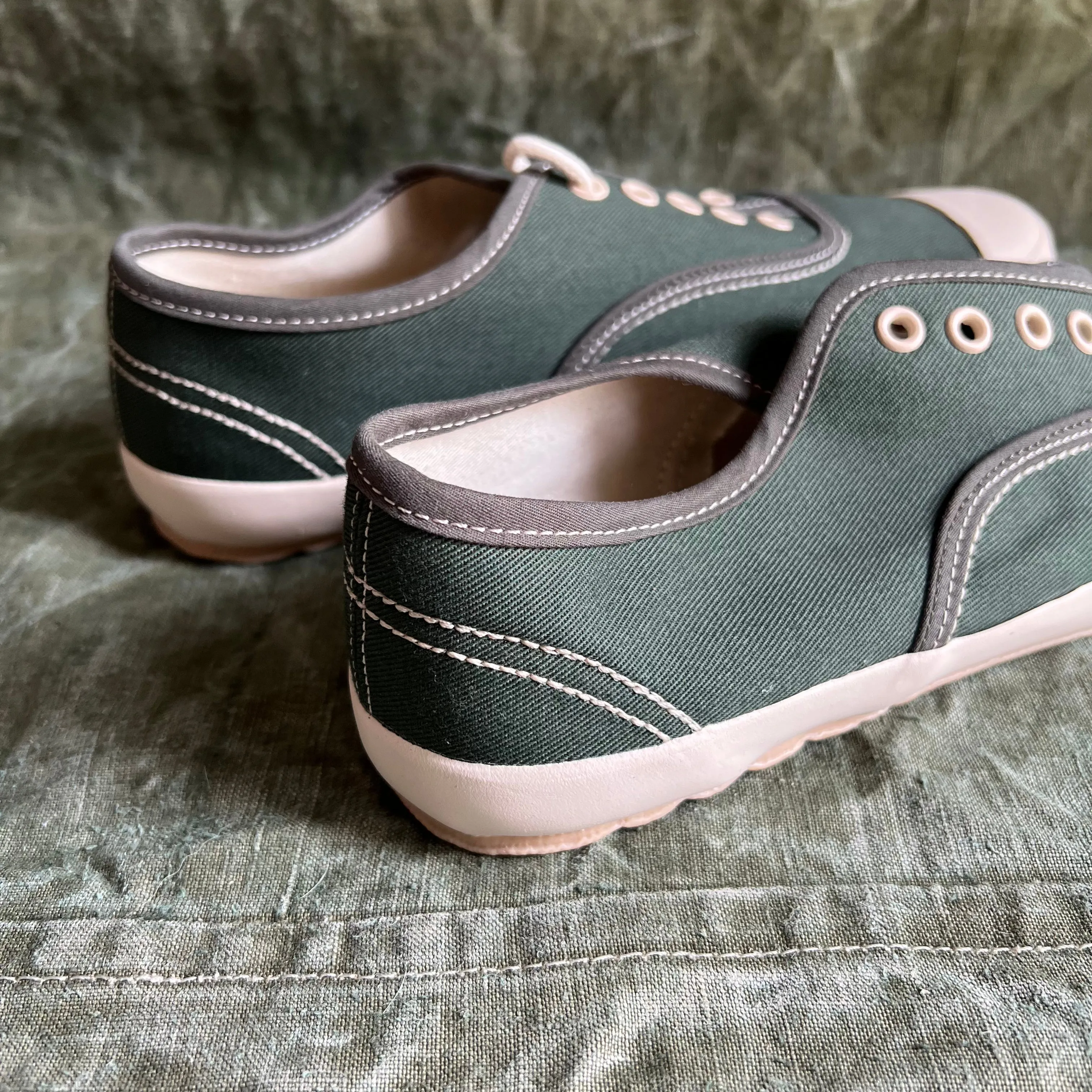 ARCHIVE SALE - MK 1 LACE UP, GREEN/ECRU