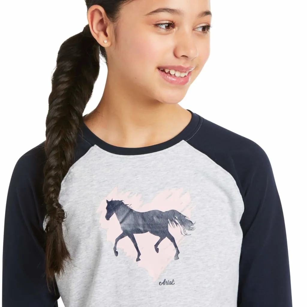 Ariat Youth Long Sleeved T Shirt Heart Of My Heart