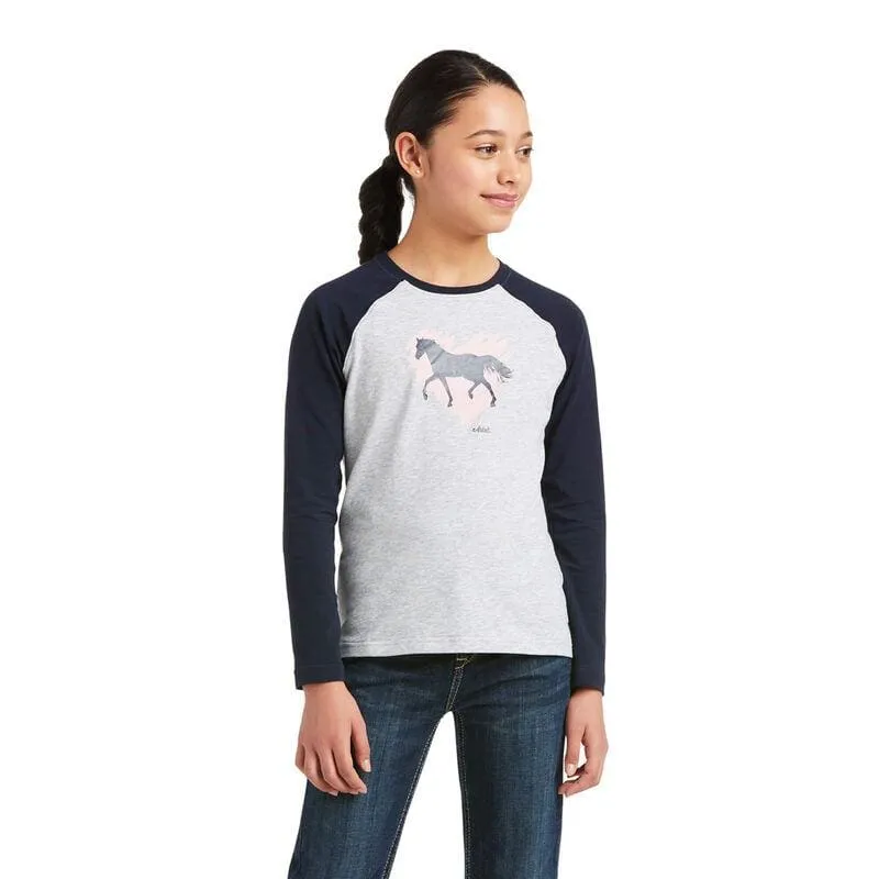 Ariat Youth Long Sleeved T Shirt Heart Of My Heart