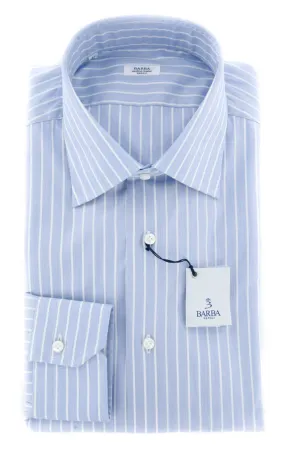 Barba Napoli Blue Shirt - Slim - 15 US / 38 EU