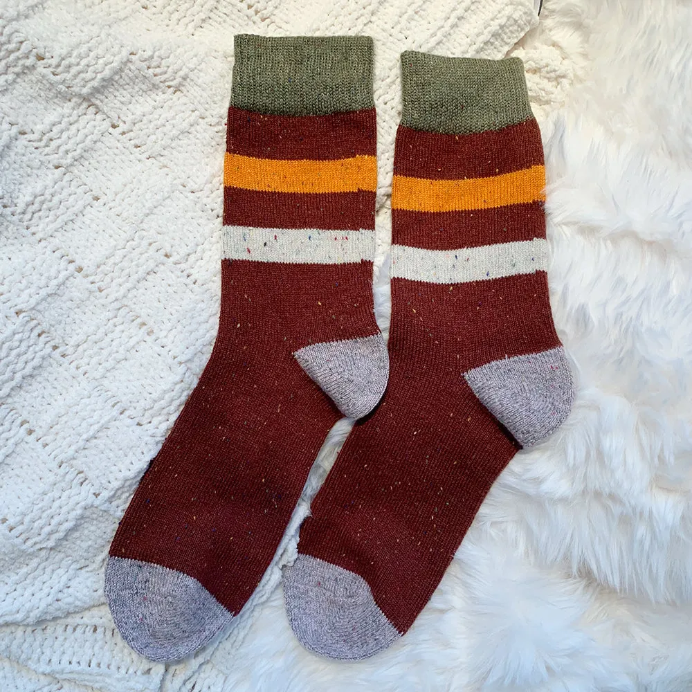 Best Seller  | Wool Socks | Red Stripes