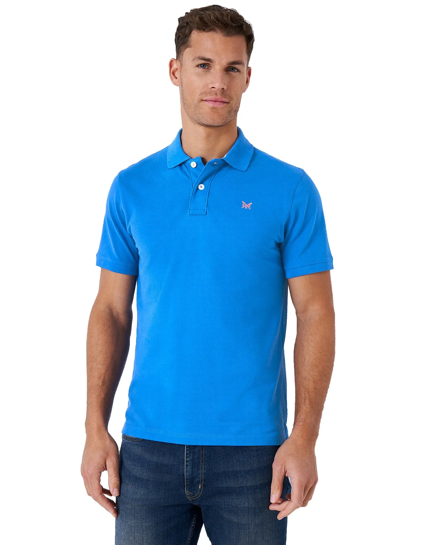 Crew Clothing Mens Pique Polo Shirt 'Classic Pique Polo' - Short Sleeved