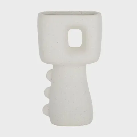 Dougie Ceramic Vase - White