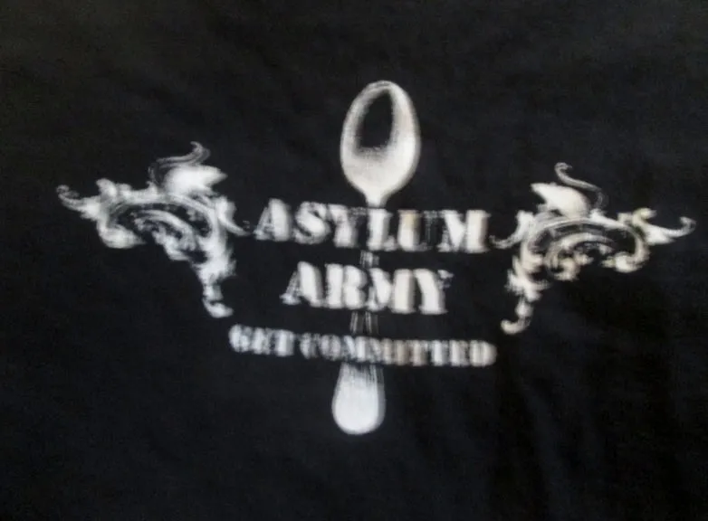 EMILIE AUTUMN ASYLUM ARMY GET COMMITTED T-Shirt L BLACK Mens Concert