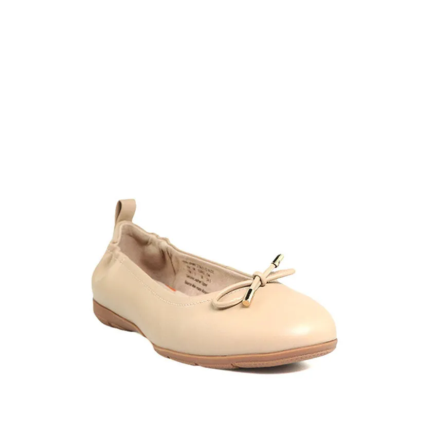 Essie Bow Women's Shoes - Nude Leather