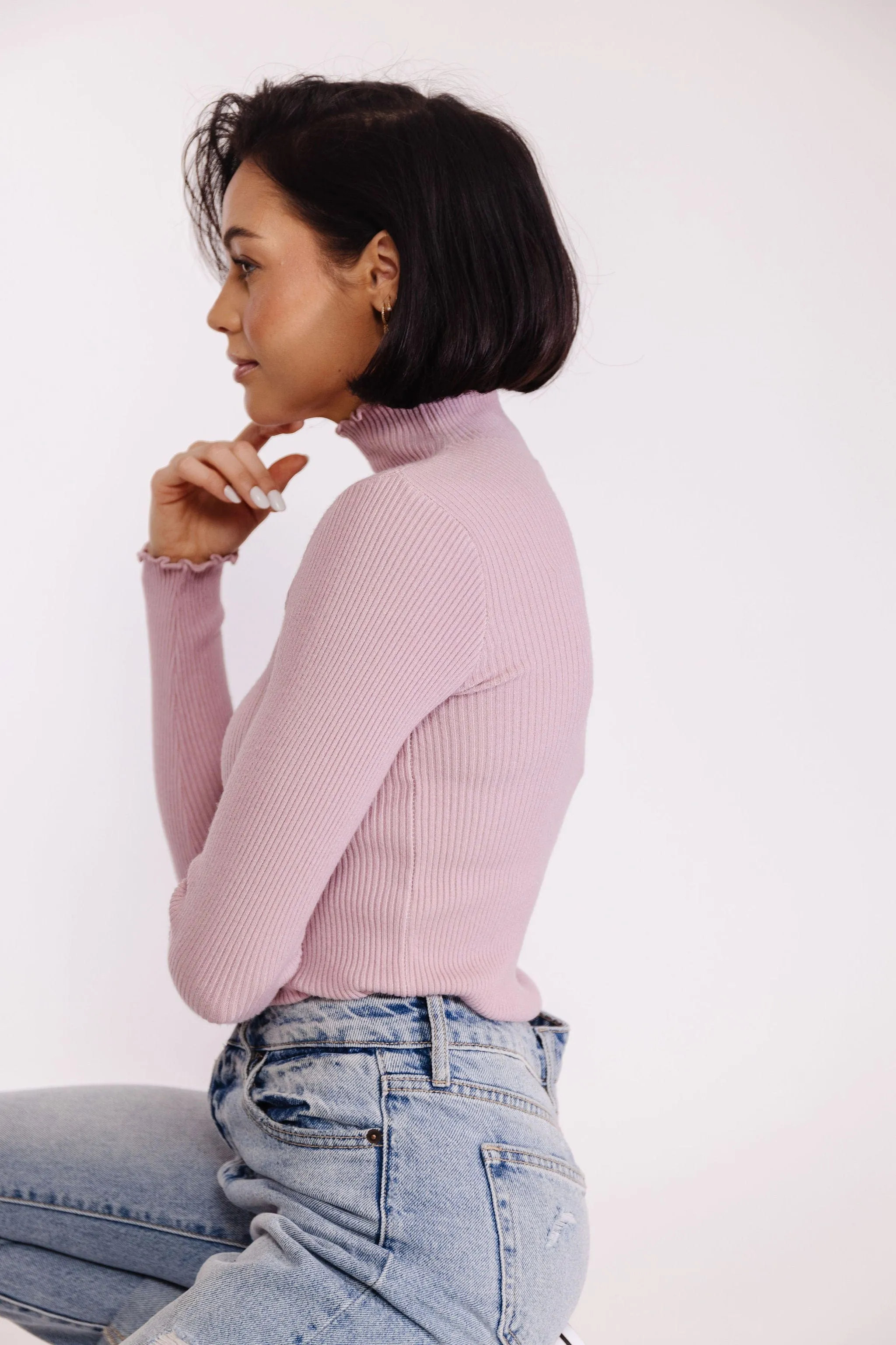 Gerald Sweater Tee in Lilac