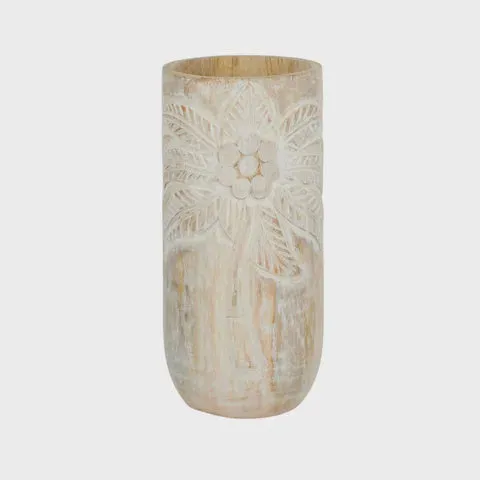 Henry Wooden Palm Vase