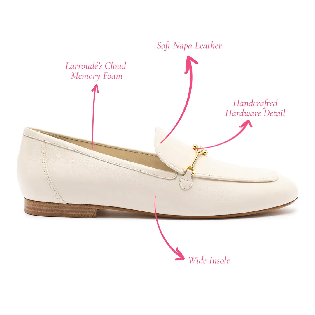 Katherine Loafer In Ivory Leather