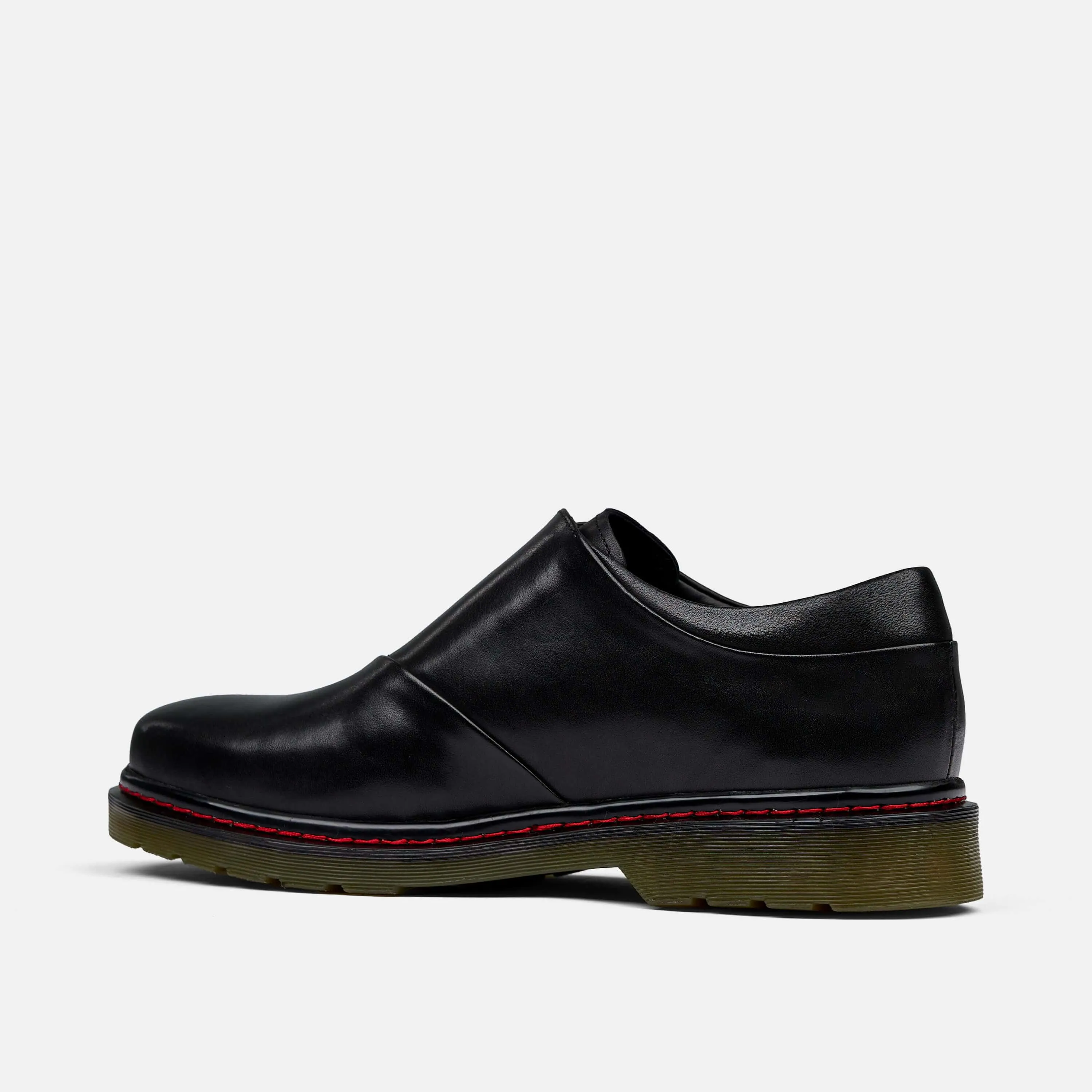 Kendrick Black Leather Monk Straps