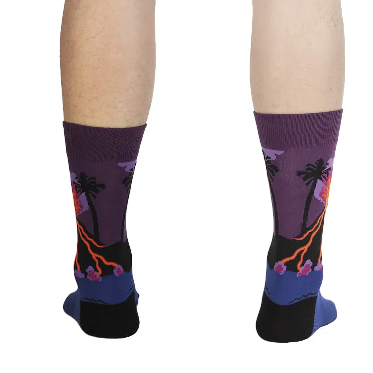 Men's Volcanoes Crew Socks