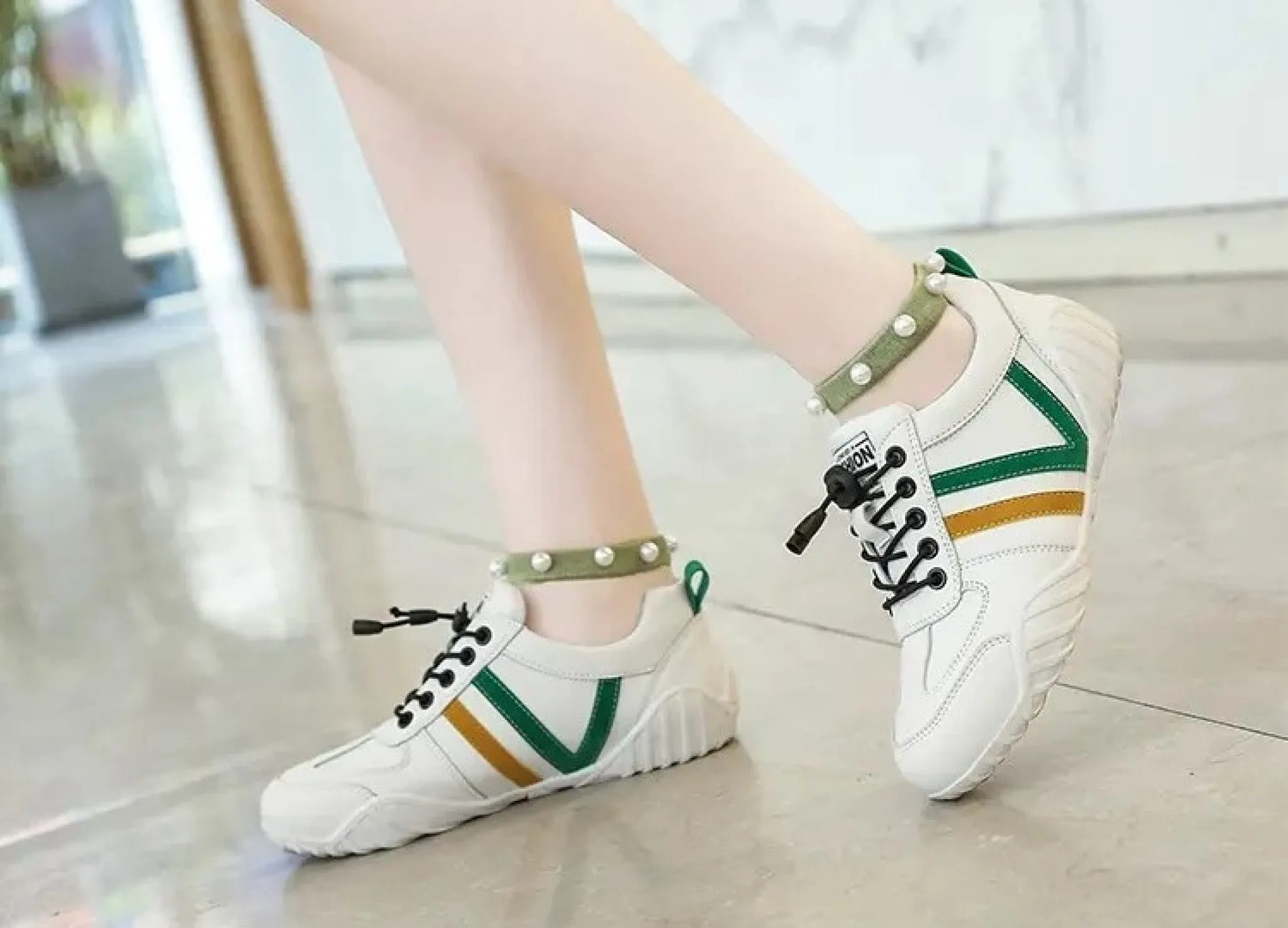 Premium Shoes Fashion Korean Style Flat Heel  Lace-up Shoes