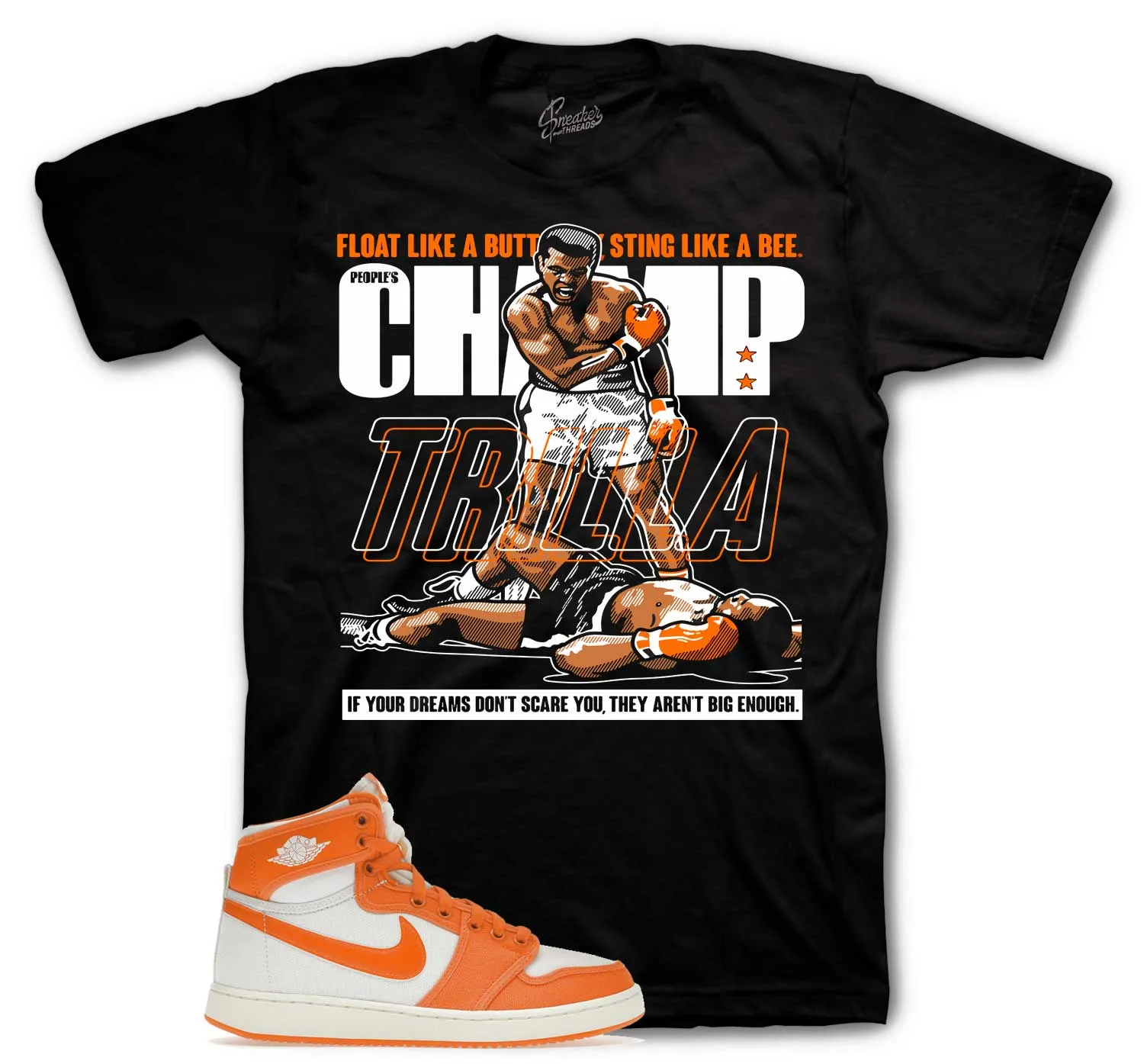 Retro 1 AJKO Rush Orange Trilla Shirt