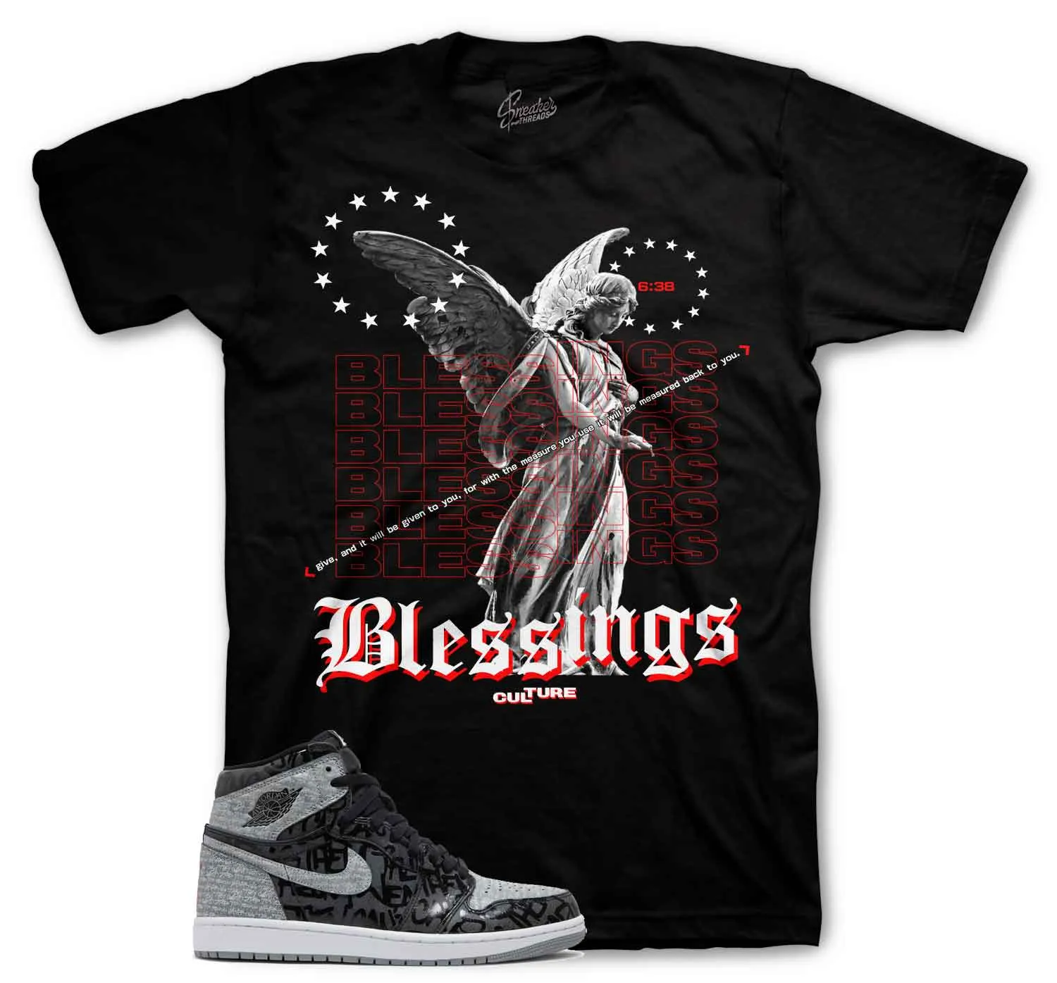 Retro 1 Rebellionaire Blessings Angel Shirt