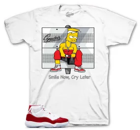 Retro 11 Varsity Red Shirt - Smile Now