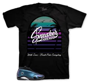 Retro 14 Love Letter Shirt - St Sunset - Black