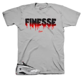 Retro 14 Metallic Silver Shirt - Finesse - Silver