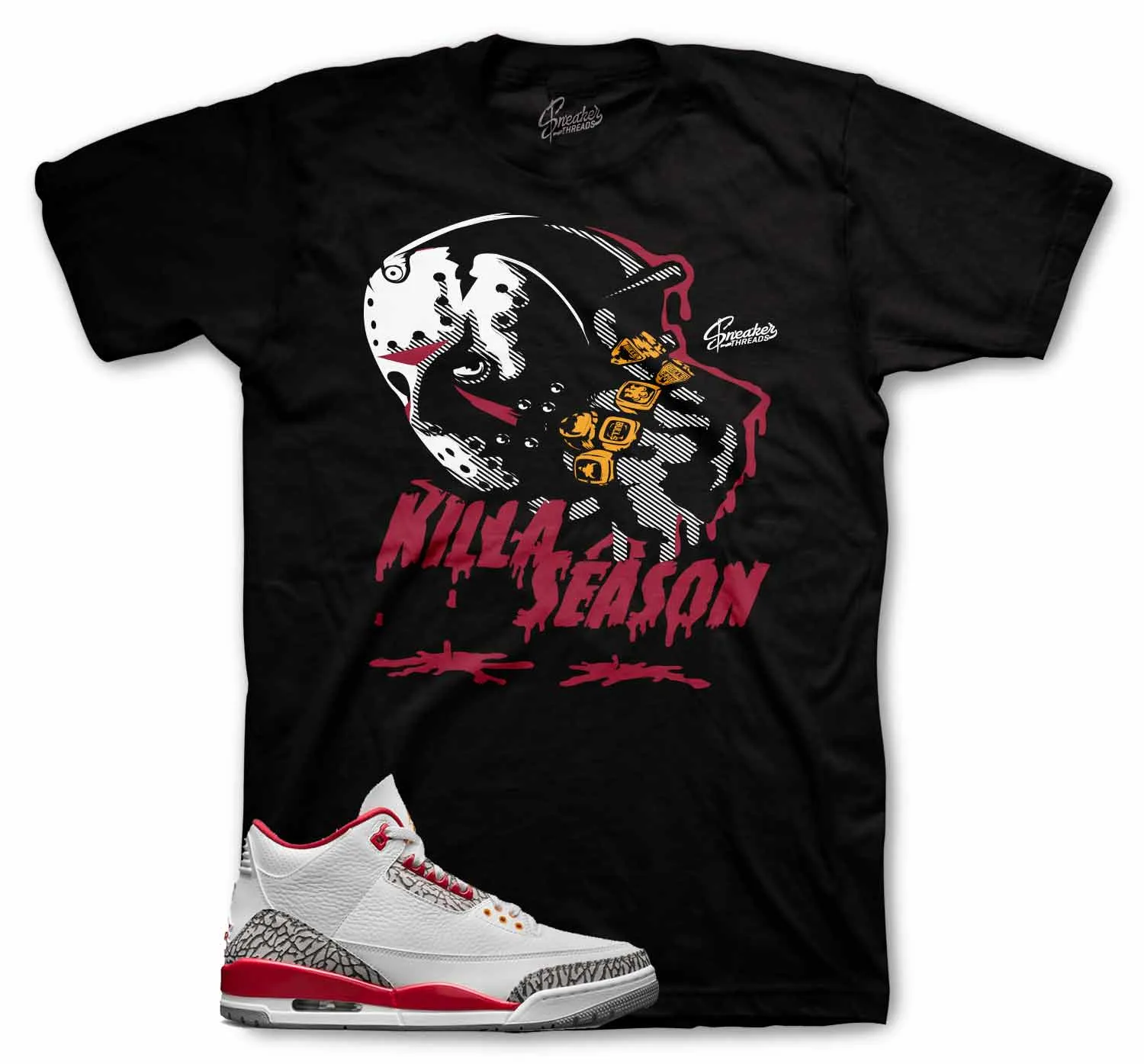 Retro 3 Cardinal Red Killa Season Shirt