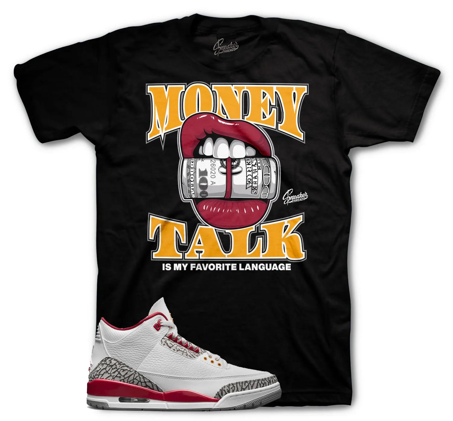 Retro 3 Cardinal Red Money Talk Shirt