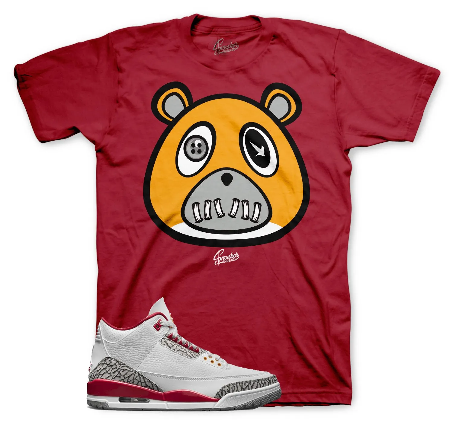 Retro 3 Cardinal Red ST Bear Shirt