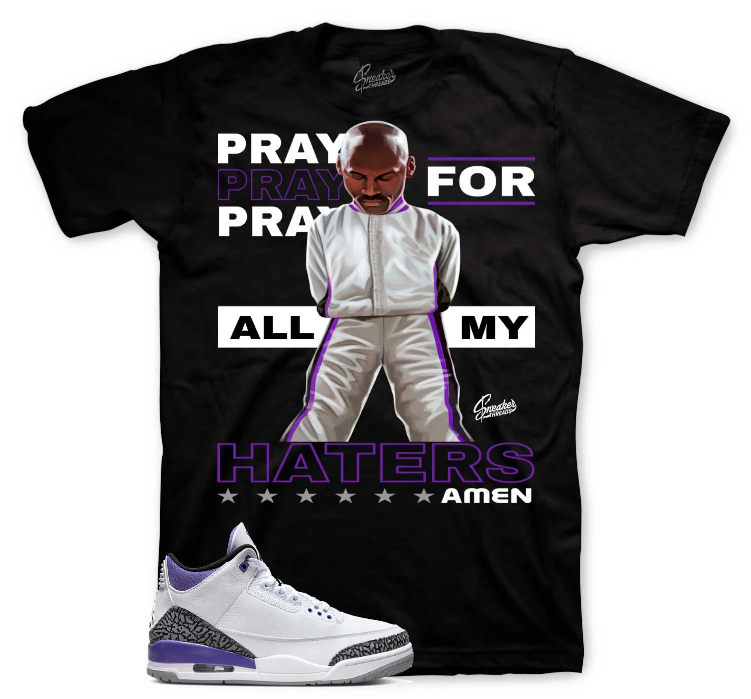 Retro 3 Dark Iris Amen Shirt