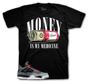 Retro 4 Infrared Shirt - Money Medicine - Black