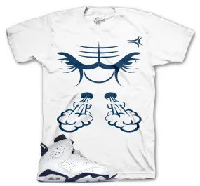 Retro 6 Midnight Navy Raging Face Shirt