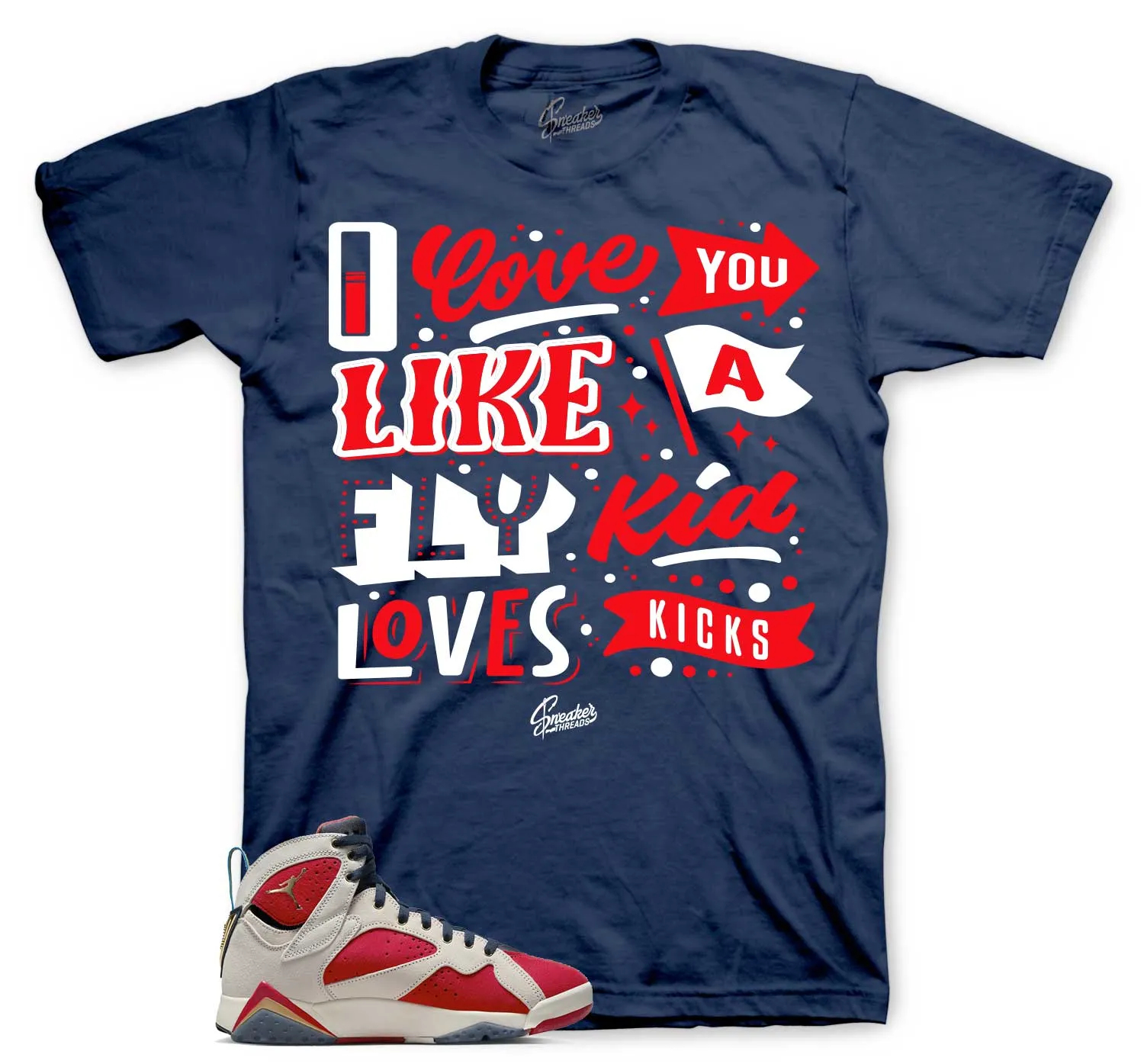 Retro 7 New Sheriff in Town Shirt - Love Kicks - Navy