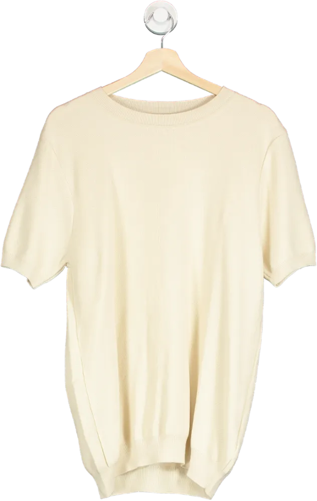 Sunspel Beige Knitted T Shirt UK M