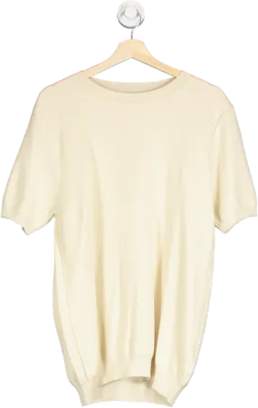 Sunspel Beige Knitted T Shirt UK M