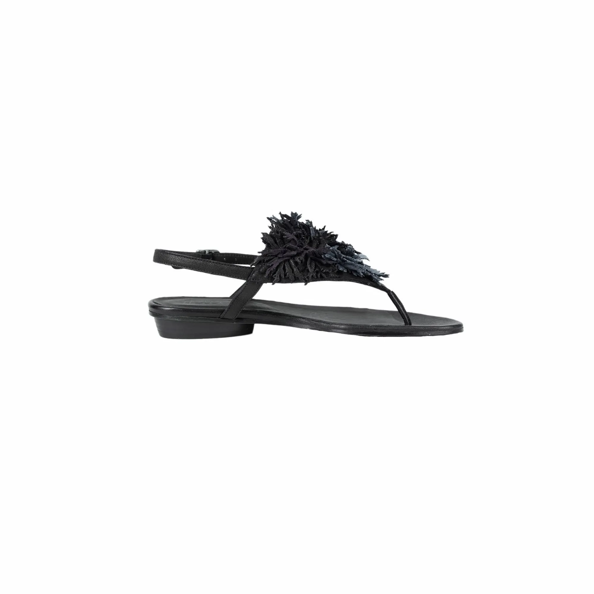 Thong Sandal Flowers Grigio Ranch Black