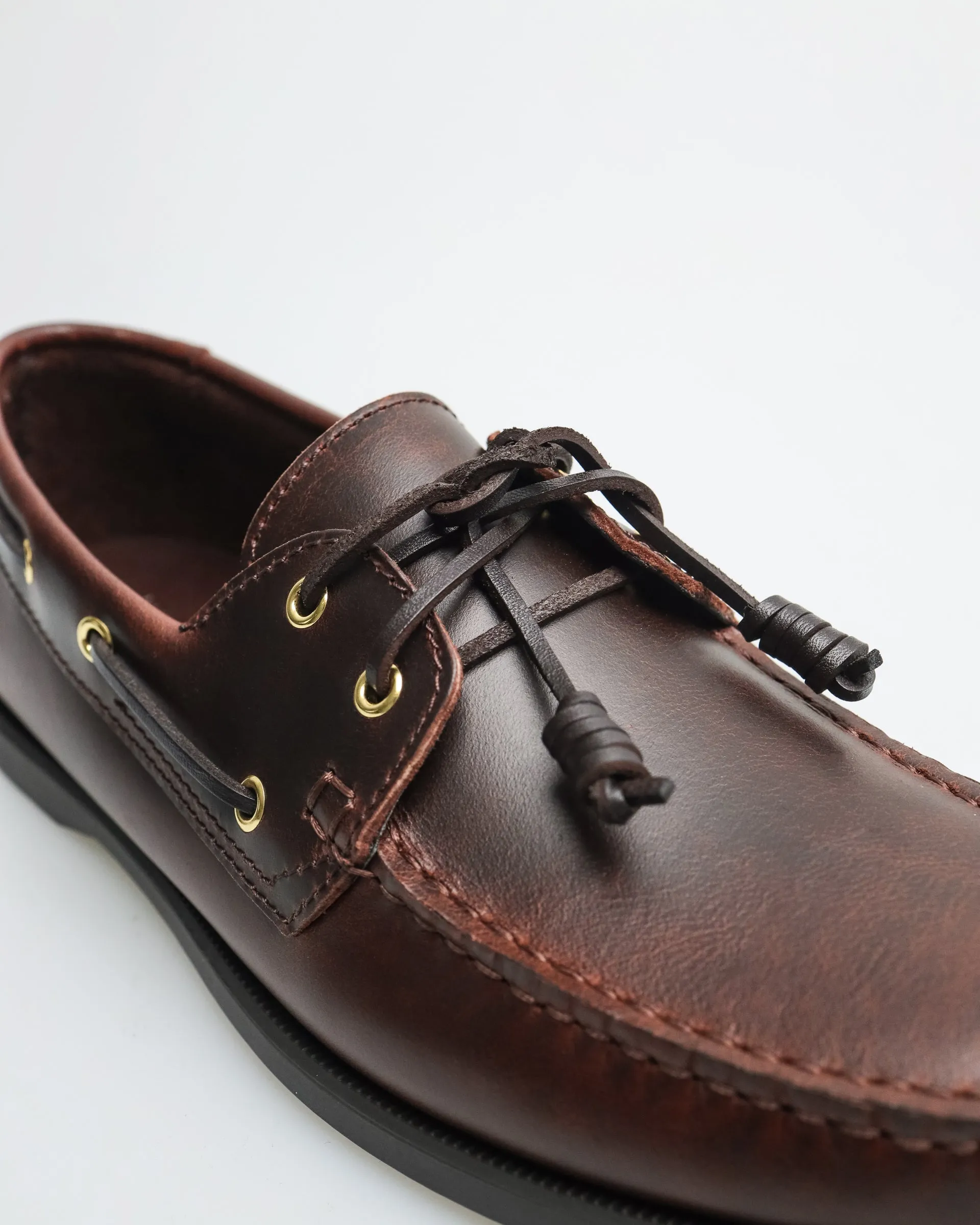 Tomaz C328 Men's Leather Boat Shoes (Coffee)