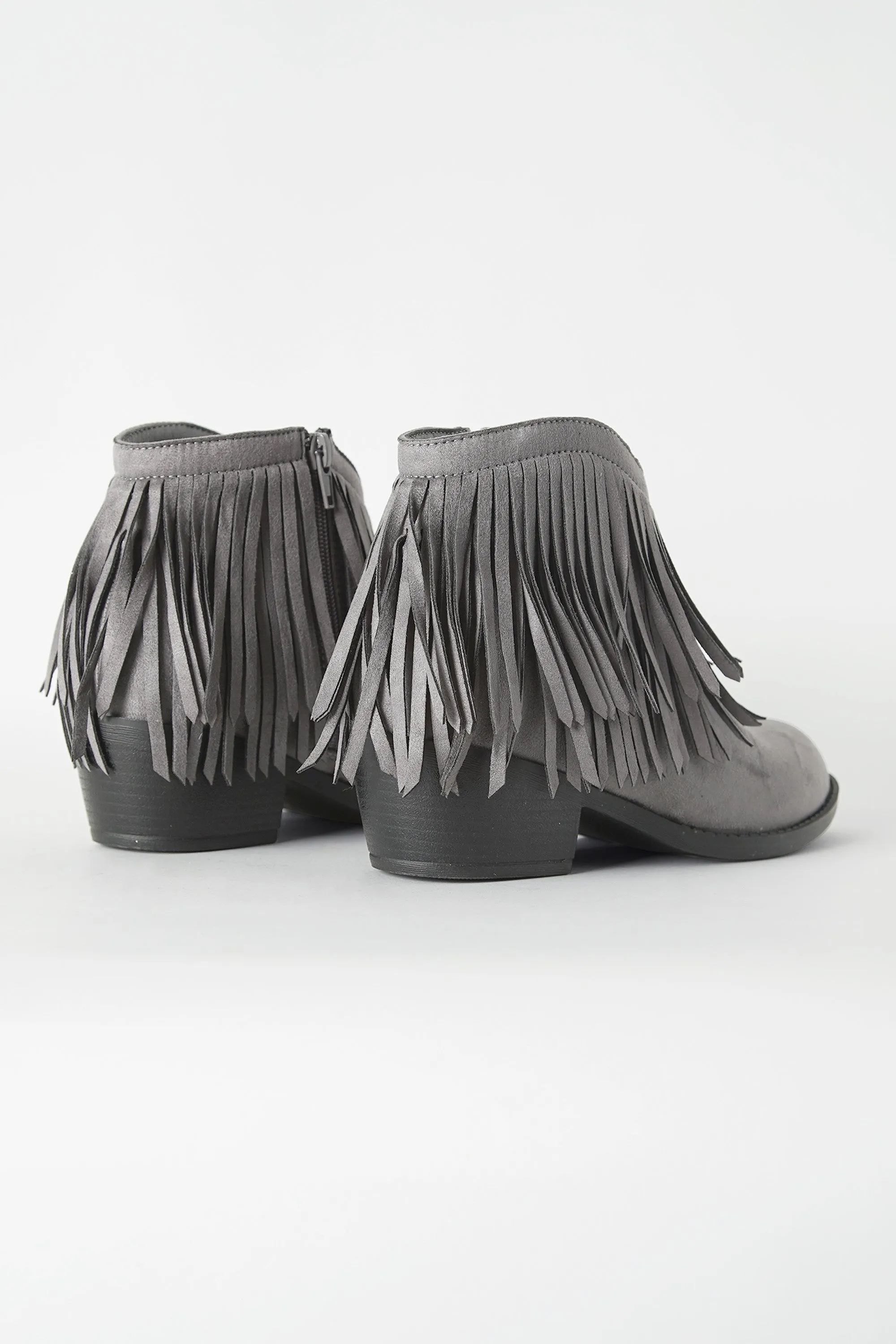 Western Fringe Ankle Boots