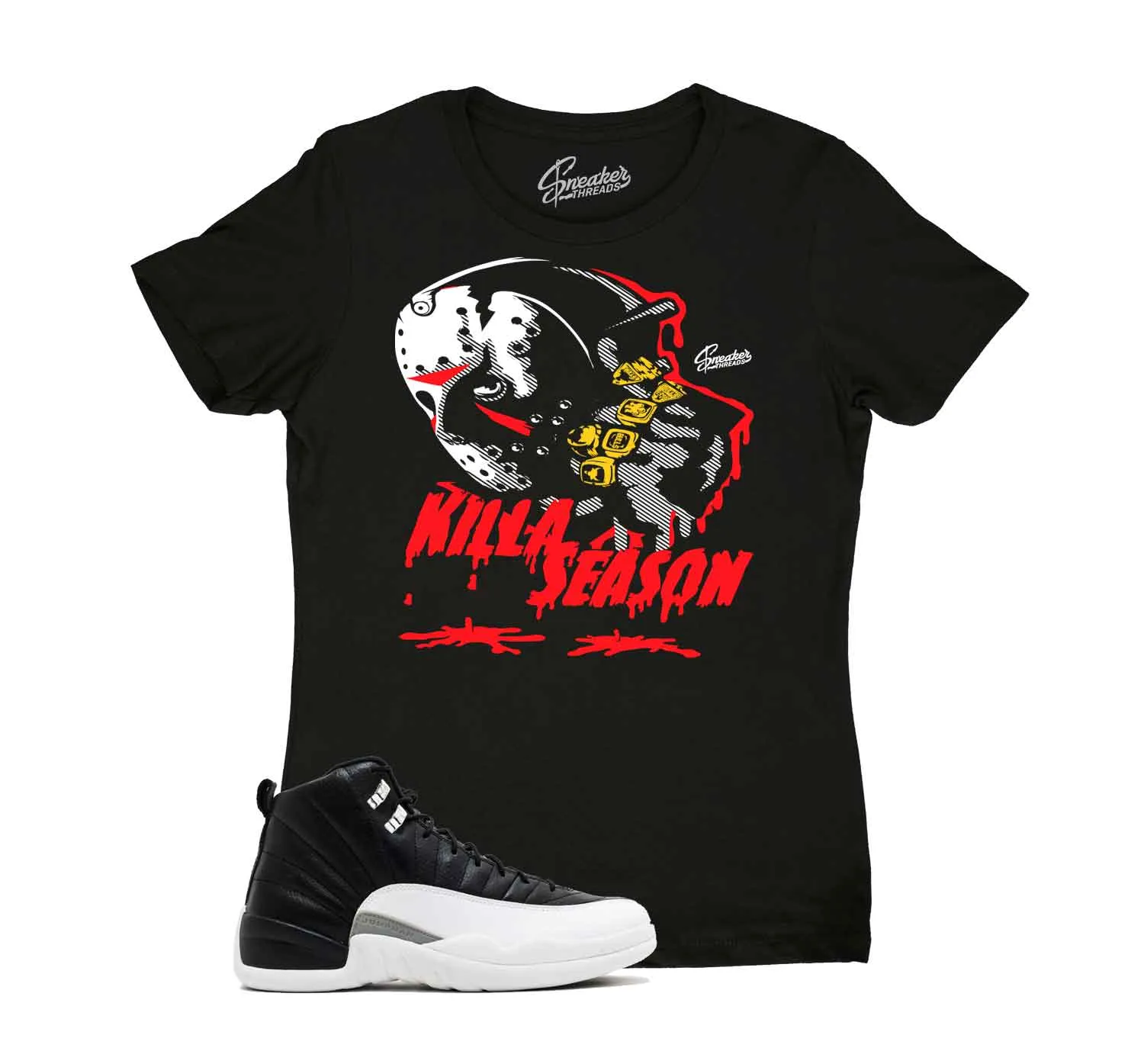 Womens Playoff 12 Shirt - Killa Season - Black