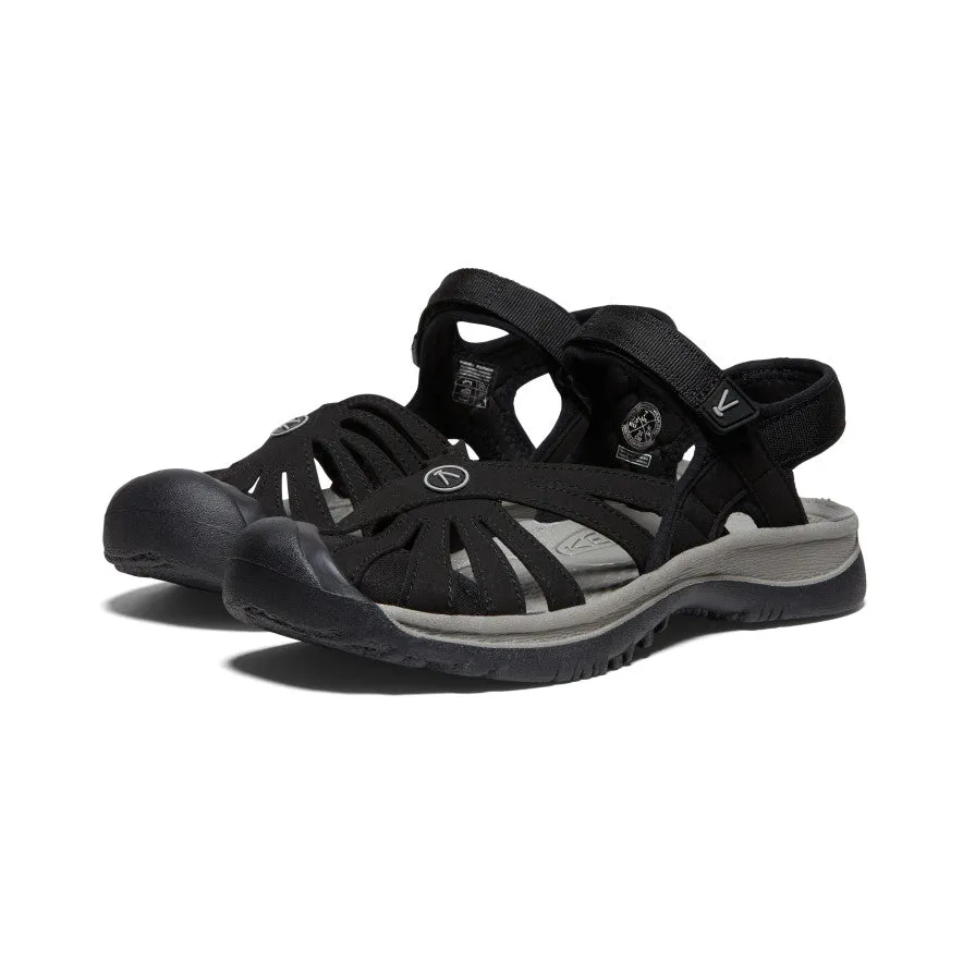 Women's Rose Sandal  |  Black/Neutral Gray