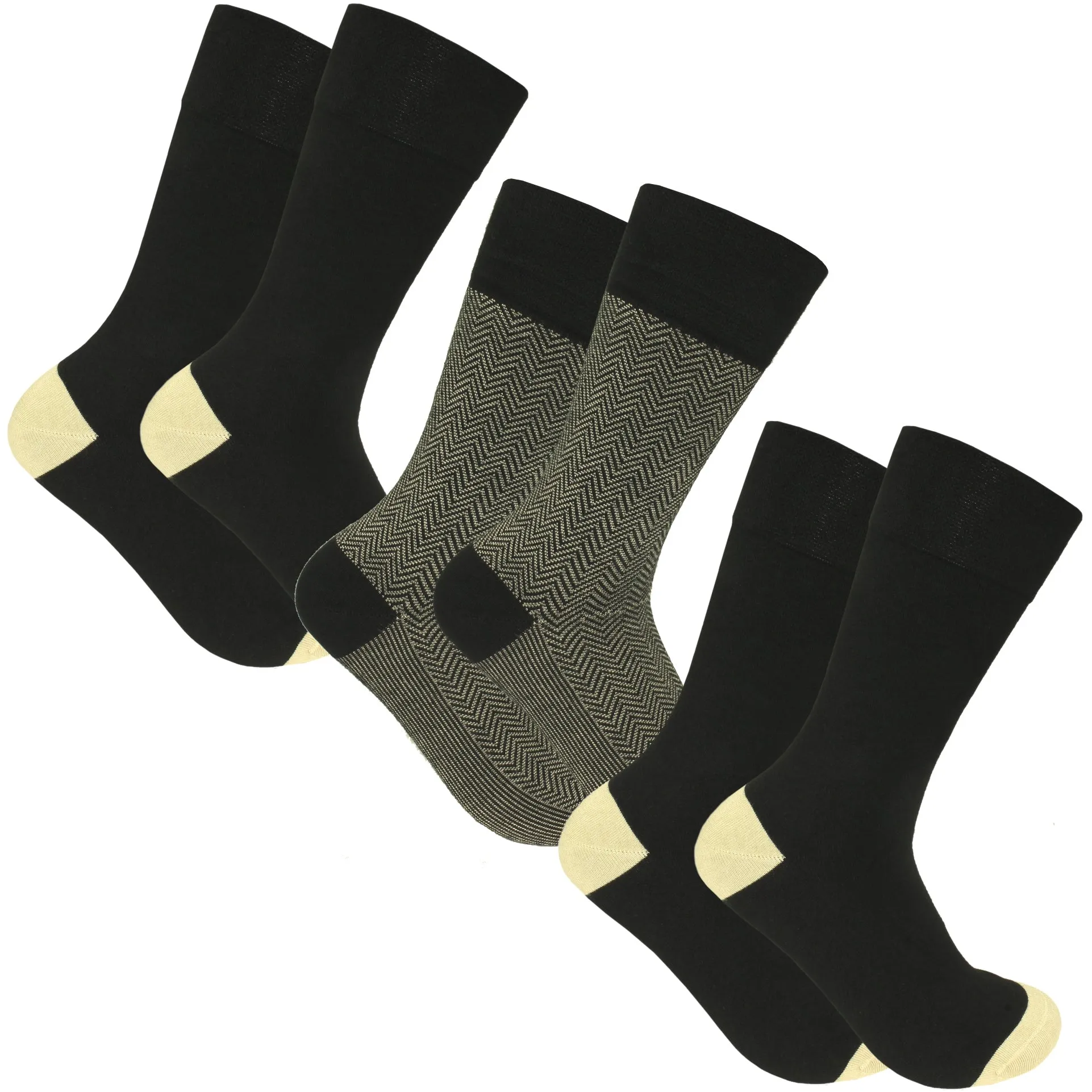 Xact Men's Bamboo Socks, 6 Pairs, Super Soft and Breathable, Antibacterial, Odour-Resistant in Gift Box (UK 7-11)