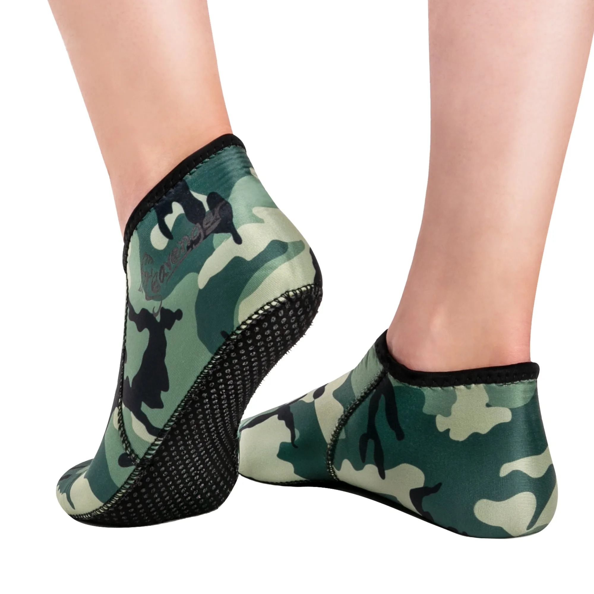 Zephyr 3mm Neoprene Socks - Green Camouflage